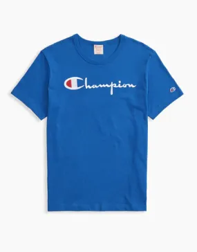 Champion Europe Script Logo Crew Neck T Shirt Surf The Web