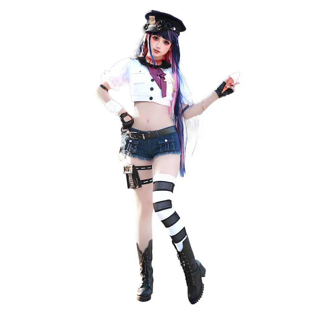 【 In Stock】DokiDoki-R Anime Cosplay Pantyy / Stockingg Costume Angel Police Uniform