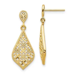 14K Fancy Dangle Post Earrings