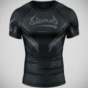 8 Weapons Shift Short Sleeve Rash Guard Black