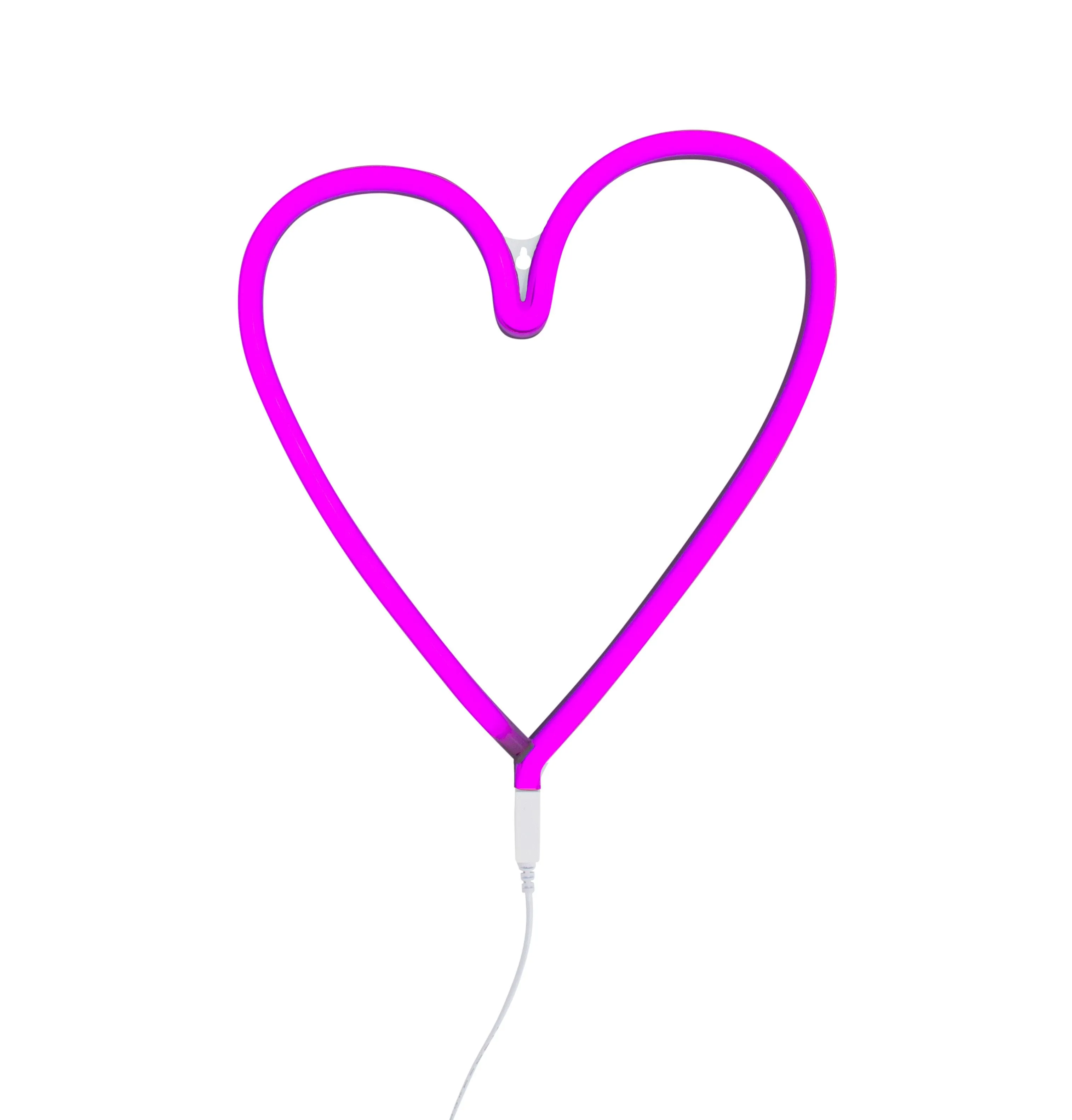 A Little Lovely Company Neon Style Light Heart Pink