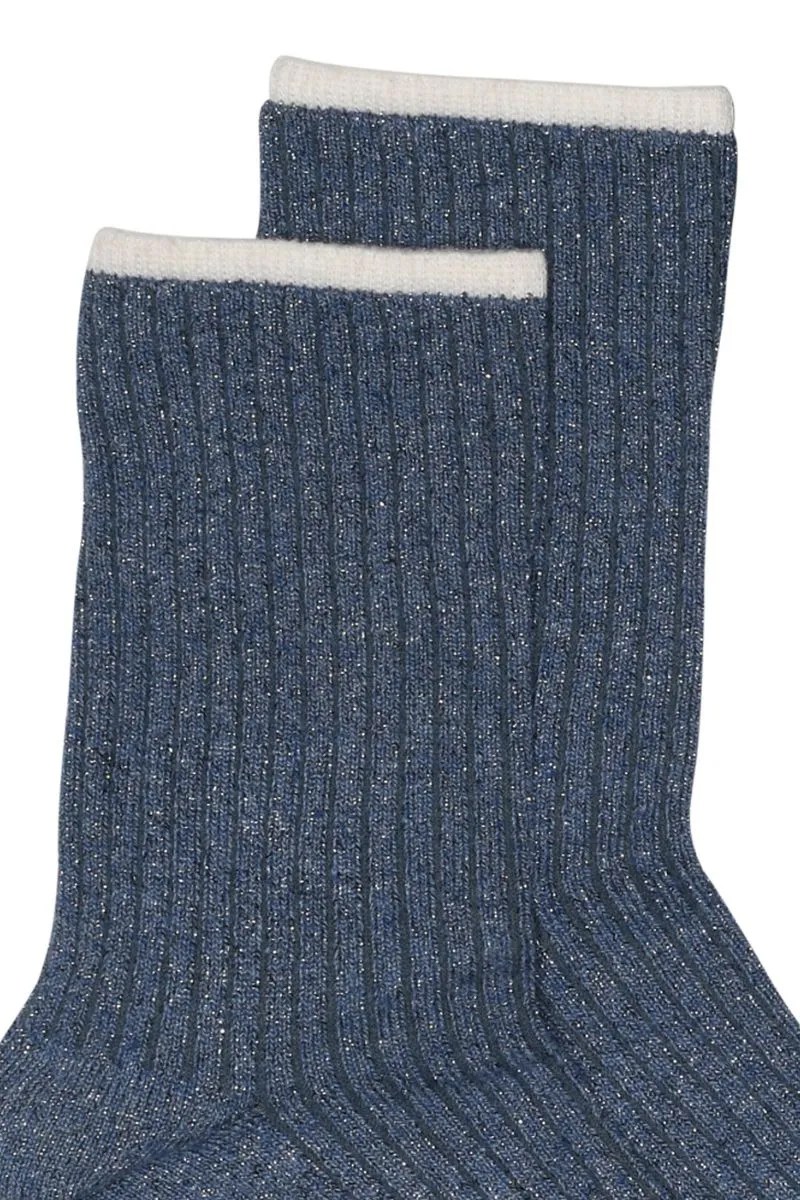 Adele lurex socks | Grey Sky | Strømper fra Gustav