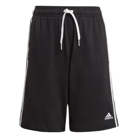 adidas Essentials 3 Stripe Shorts - Boys - Black/White