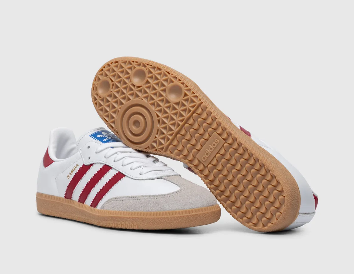 adidas Originals Samba OG White / Collegiate Burgundy - Gum