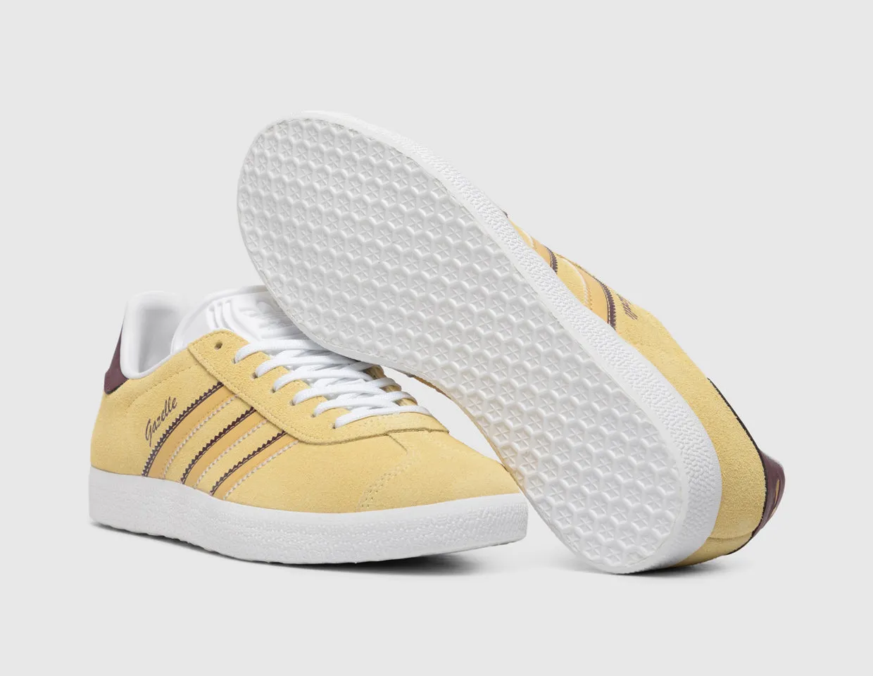 adidas Originals Women's Gazelle Almost Yellow / Oat - Maroon