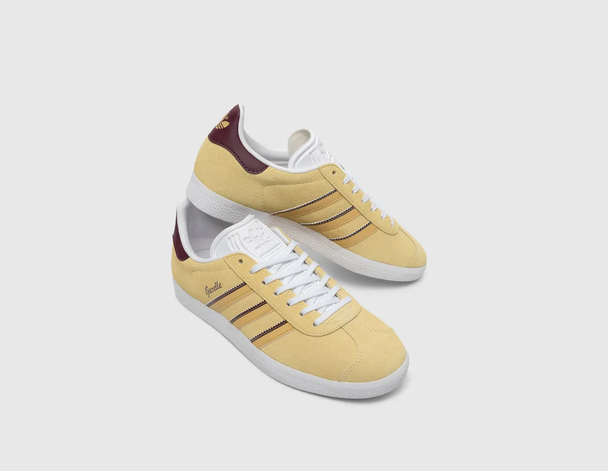 adidas Originals Women's Gazelle Almost Yellow / Oat - Maroon