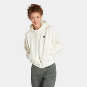 adidas Women's Z.N.E. Full Zip Hoodie / Off White