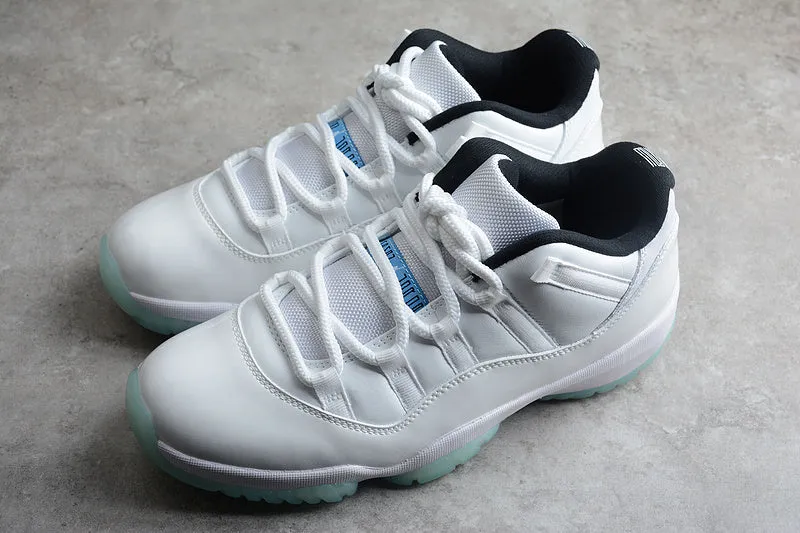 AIR JORDAN 11 RETRO LOW WHITE/WHITE/BLACK/LEGEND BLUE