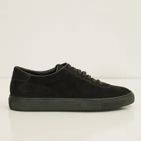 All Leather Court Sneakers - Black Suede