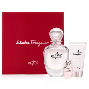 Amo Ferragamo by Salvatore Ferragamo 100ml EDP 3 Piece Gift Set