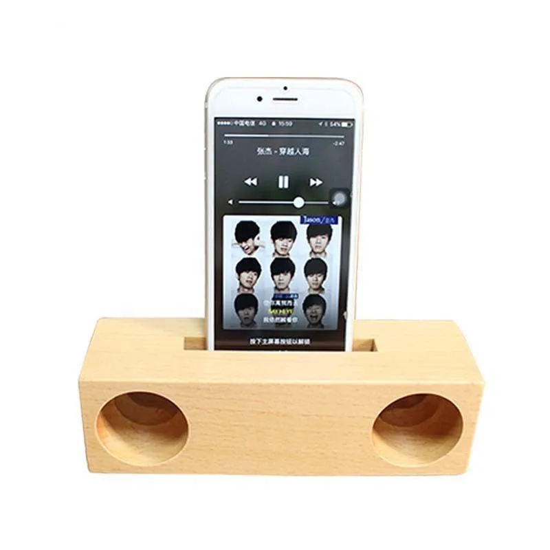 Amplifier Bamboo mobile phone speaker stand Eco-friendly