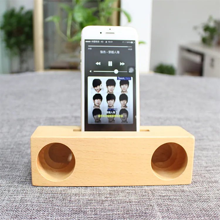 Amplifier Bamboo mobile phone speaker stand Eco-friendly