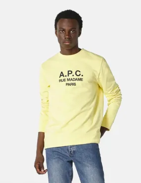 A.P.C. Rufus Sweatshirt (Embroidered Logo) - Pale Yellow