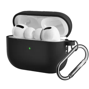 Apple Airpods Pro 2nd Gen (2022) Silikone Cover m. Karabinhage - Sort