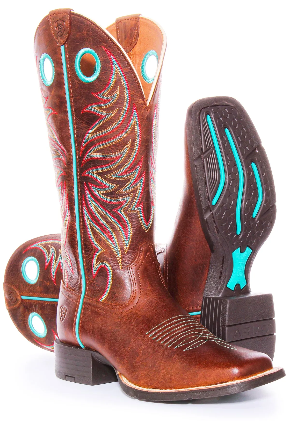 Ariat Round Up Ryder In Brown Blue For Women