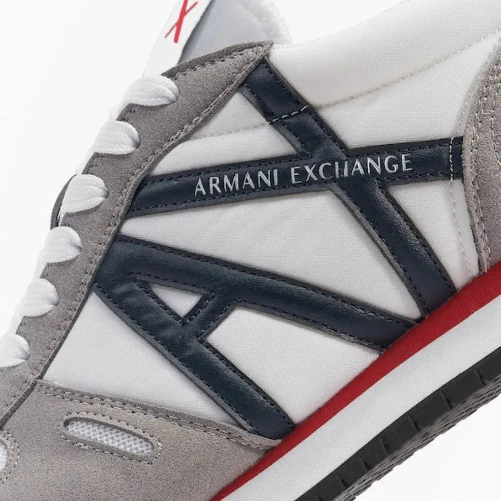 ARMANI EXCHANGE Logo Lace-Up XUX017 Sneakers - WHTGRY