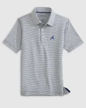 Atlanta Braves Lyndonn Jr. Striped Jersey Performance Polo