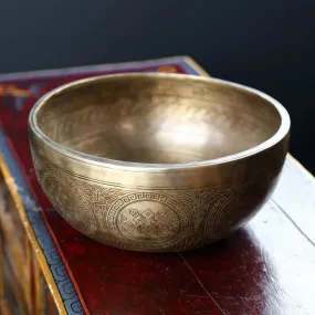 Auspicious Symbols Lingham Singing Bowl