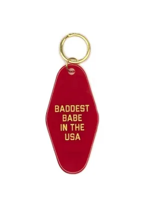 Baddest Babe In The USA Motel Keytag