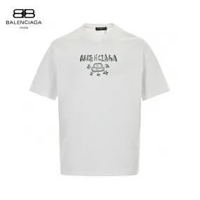 Balenciaga Paris Graphic T-Shirt (White)