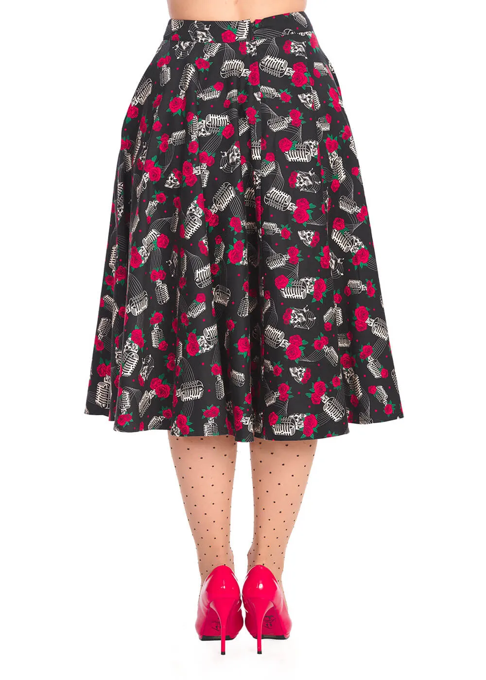 Banned Nashville 50's Swing Skirt Black