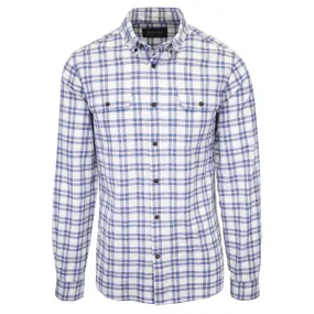 Barbour Men's National Trust Neutral Combe Plaid L/S Woven Shirt (S08)