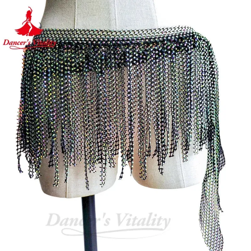 Belly Dance Waist Chain Diamond Hip Scarf New Multi Layered Tassel Belly Dancing Costume Performance Belt