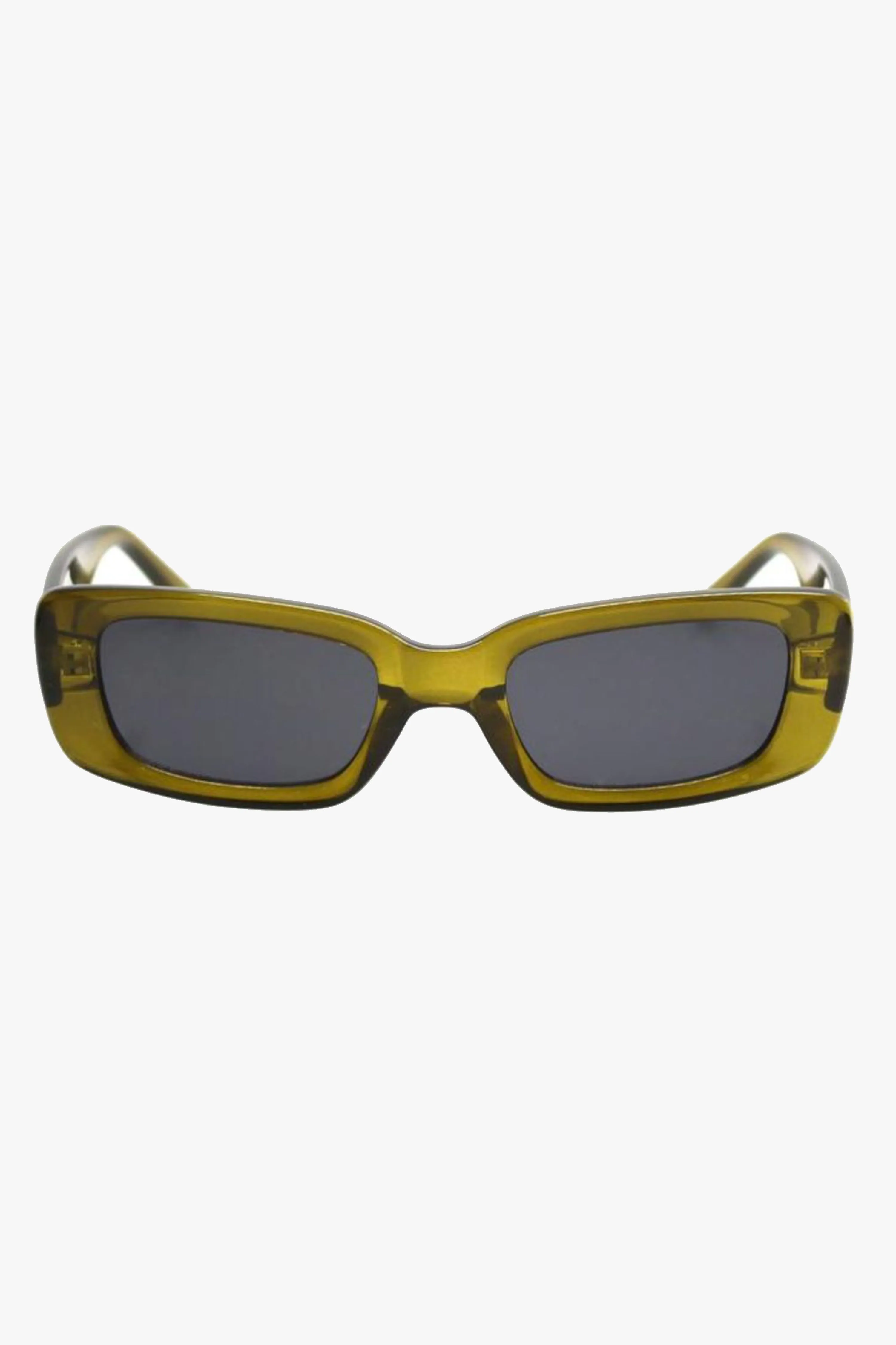 Bianca Olive Narrow Smoke Lens Sunglasses