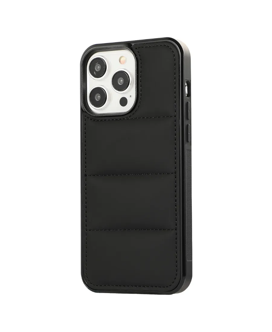 Black Puffy Phone Case