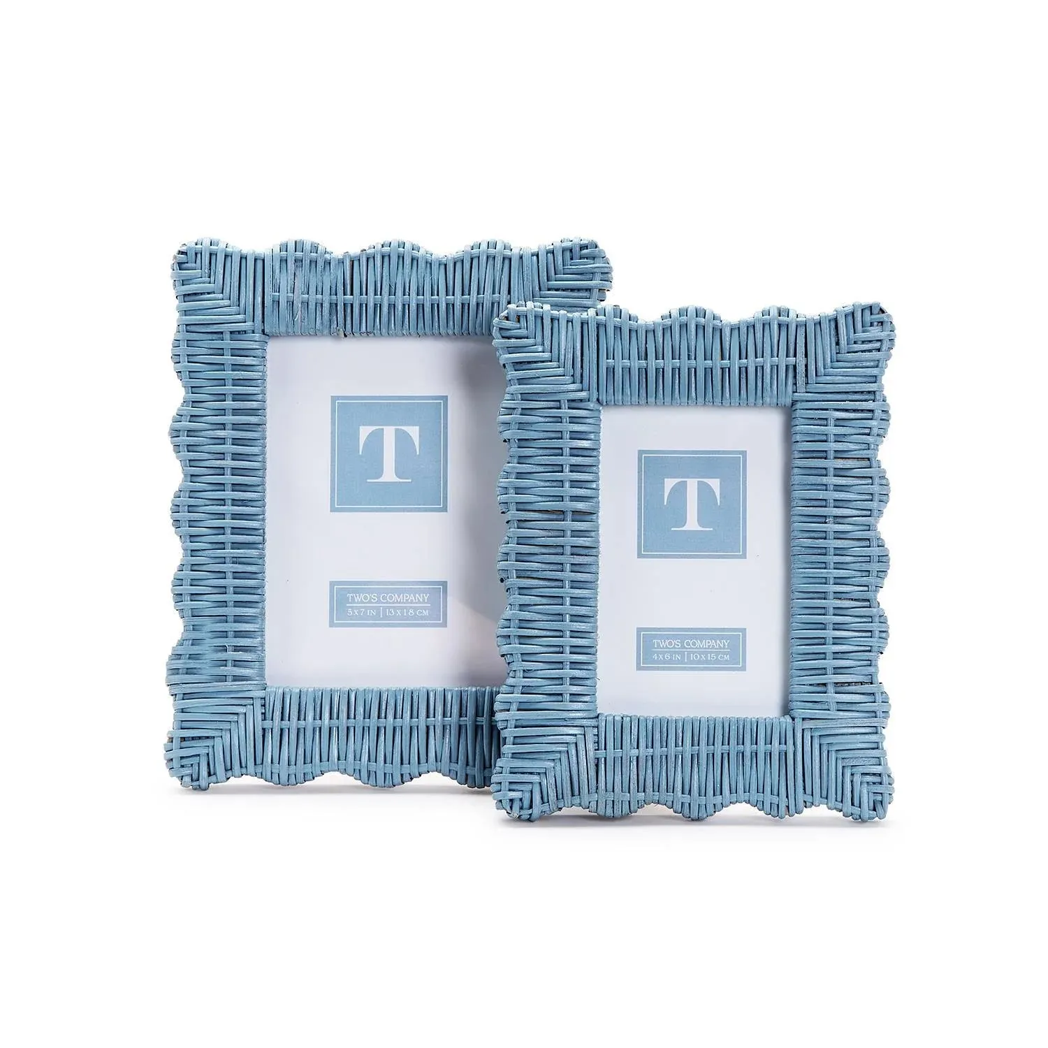 Blue Woven Wicker 5x7 Picture Frame