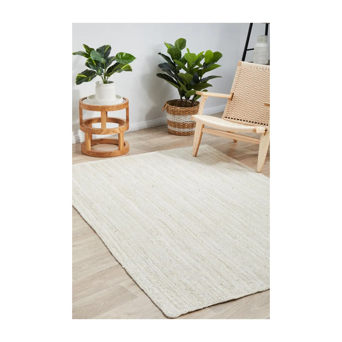 Bondi Rectangle Rug (White)