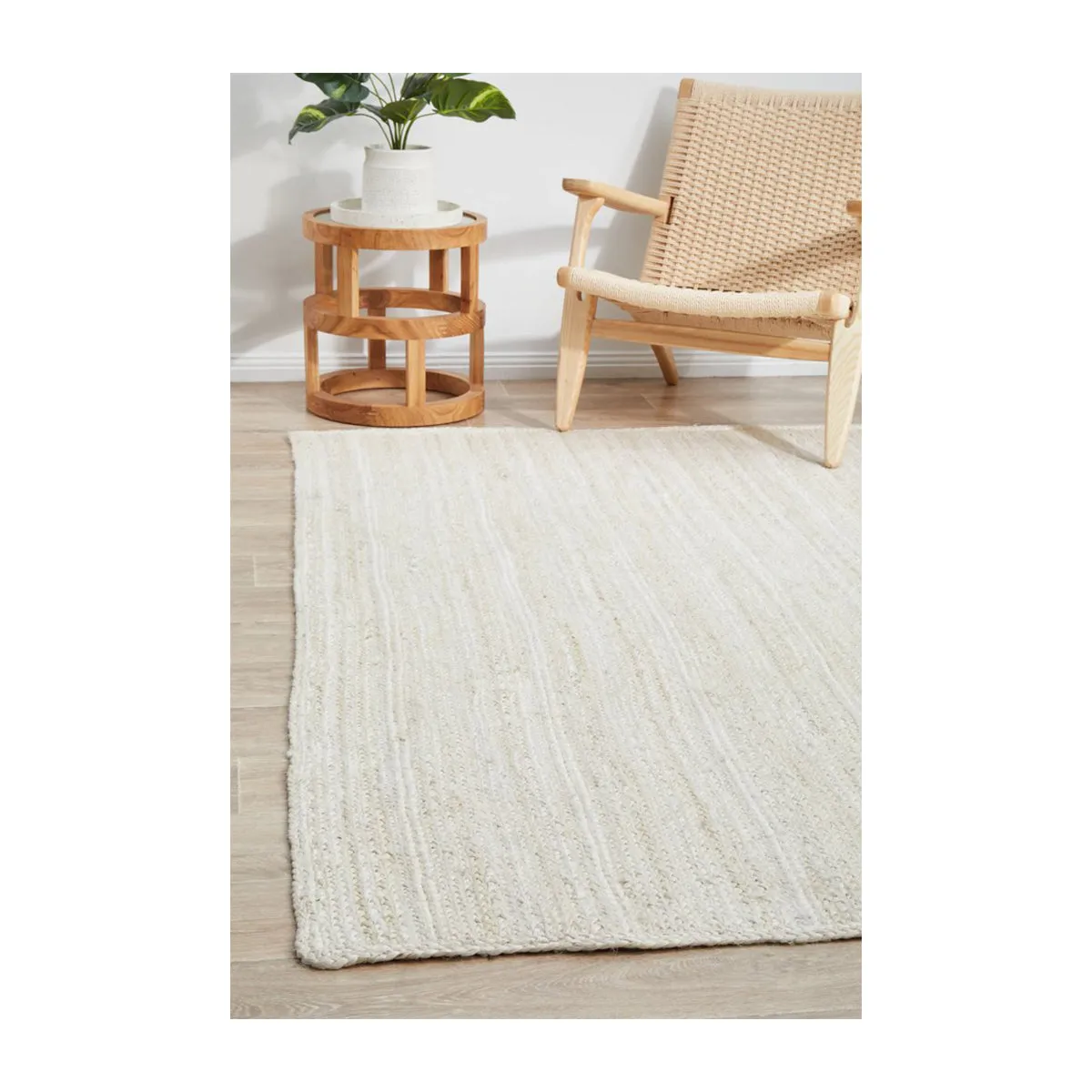 Bondi Rectangle Rug (White)