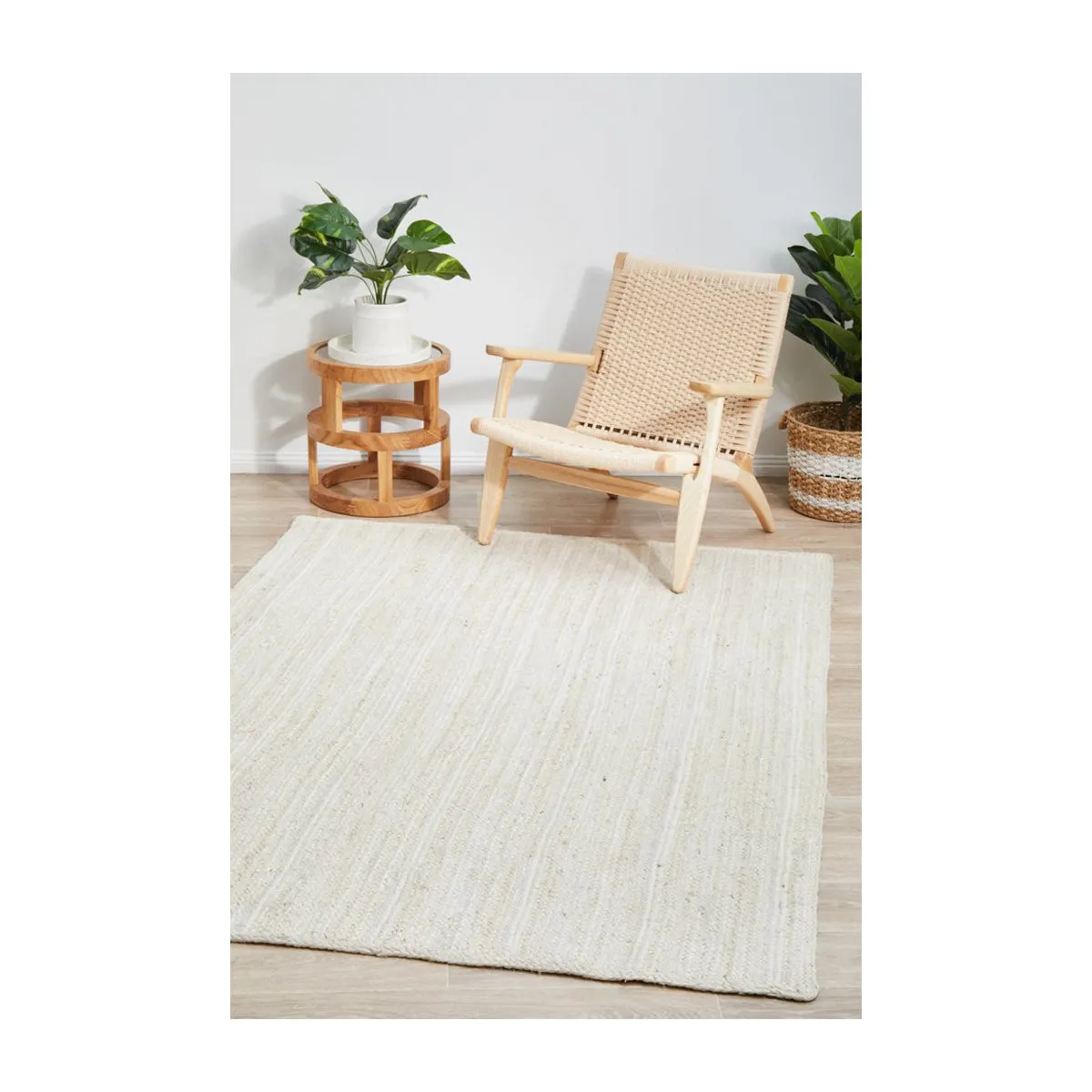 Bondi Rectangle Rug (White)