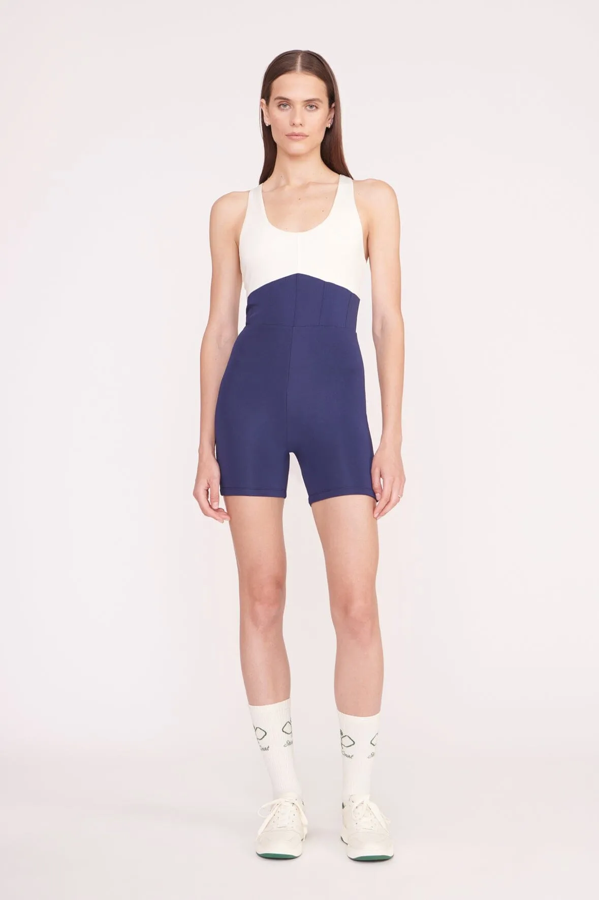 BOUNCE SHORT UNITARD | NAVY IVORY