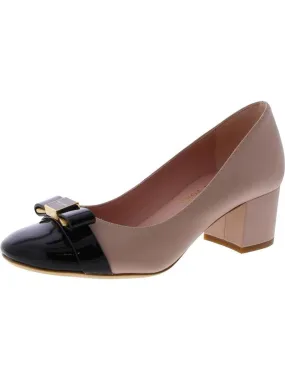 Bowdie Womens Leather Cap toe Pumps