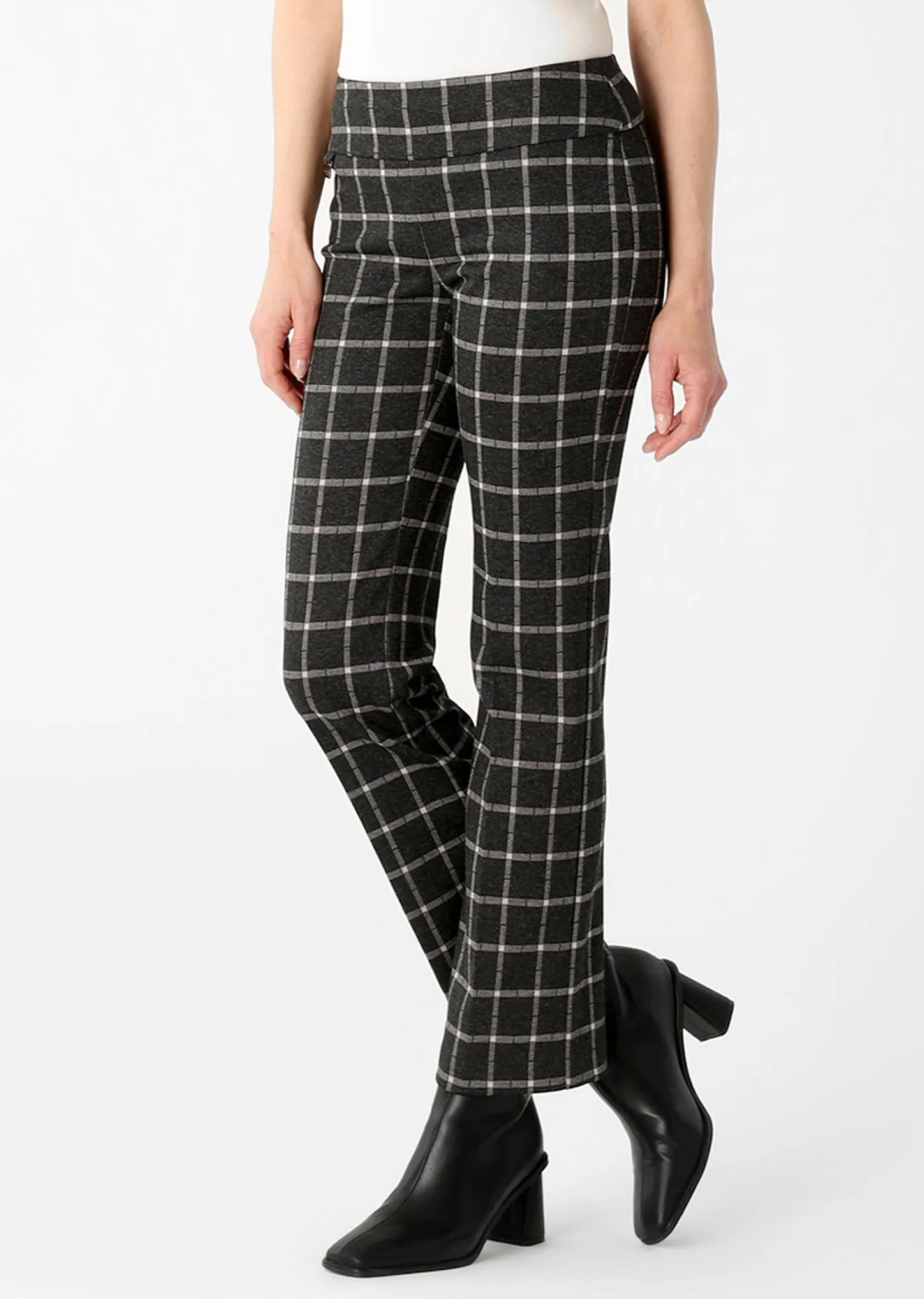 Bradford Plaid Fabric 30" Straight Leg Trouser