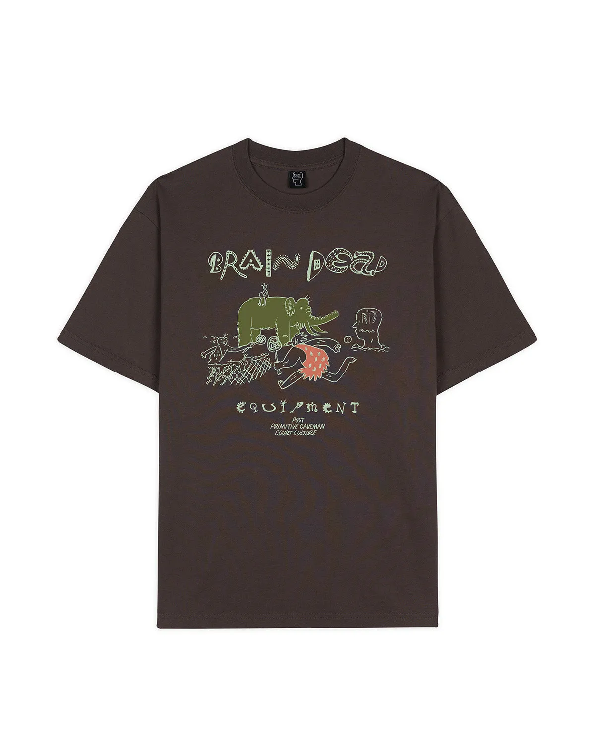 Brain Dead Equipment Caveman Court Culture T-shirt - Clay