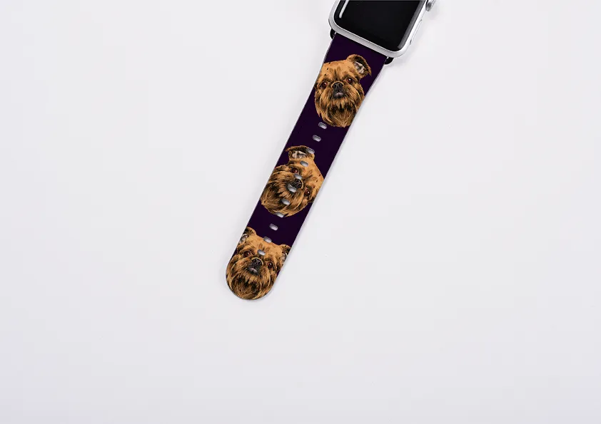 Brussels Griffon Purple Apple Watch Strap