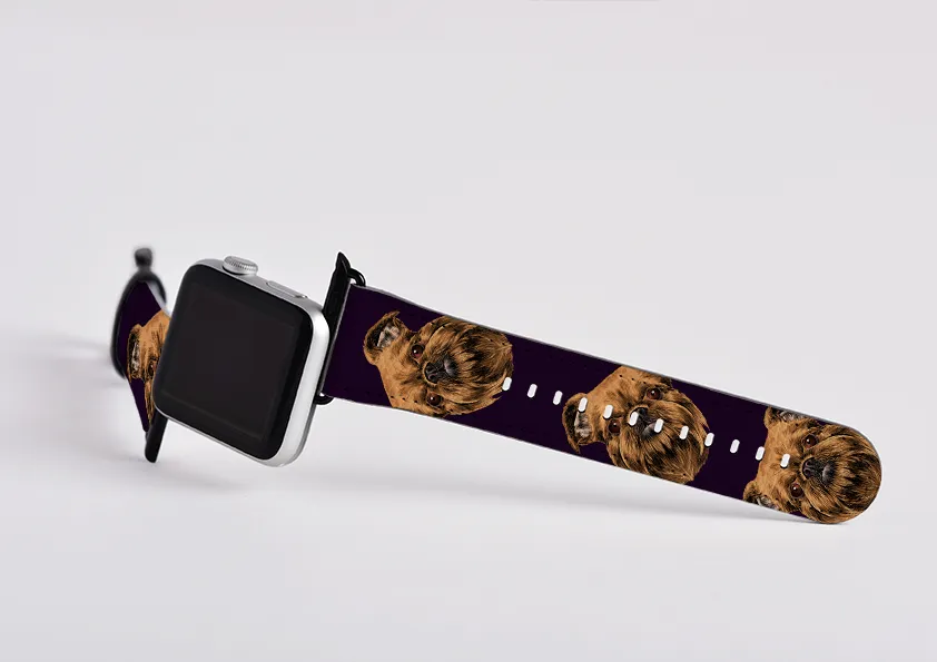 Brussels Griffon Purple Apple Watch Strap