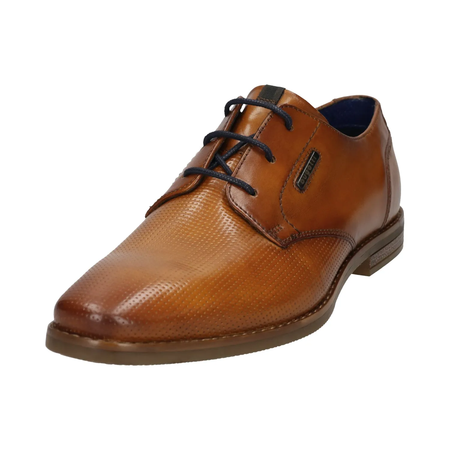 Bugatti Tone on Tone Dress Shoe in Cognac/Yellow