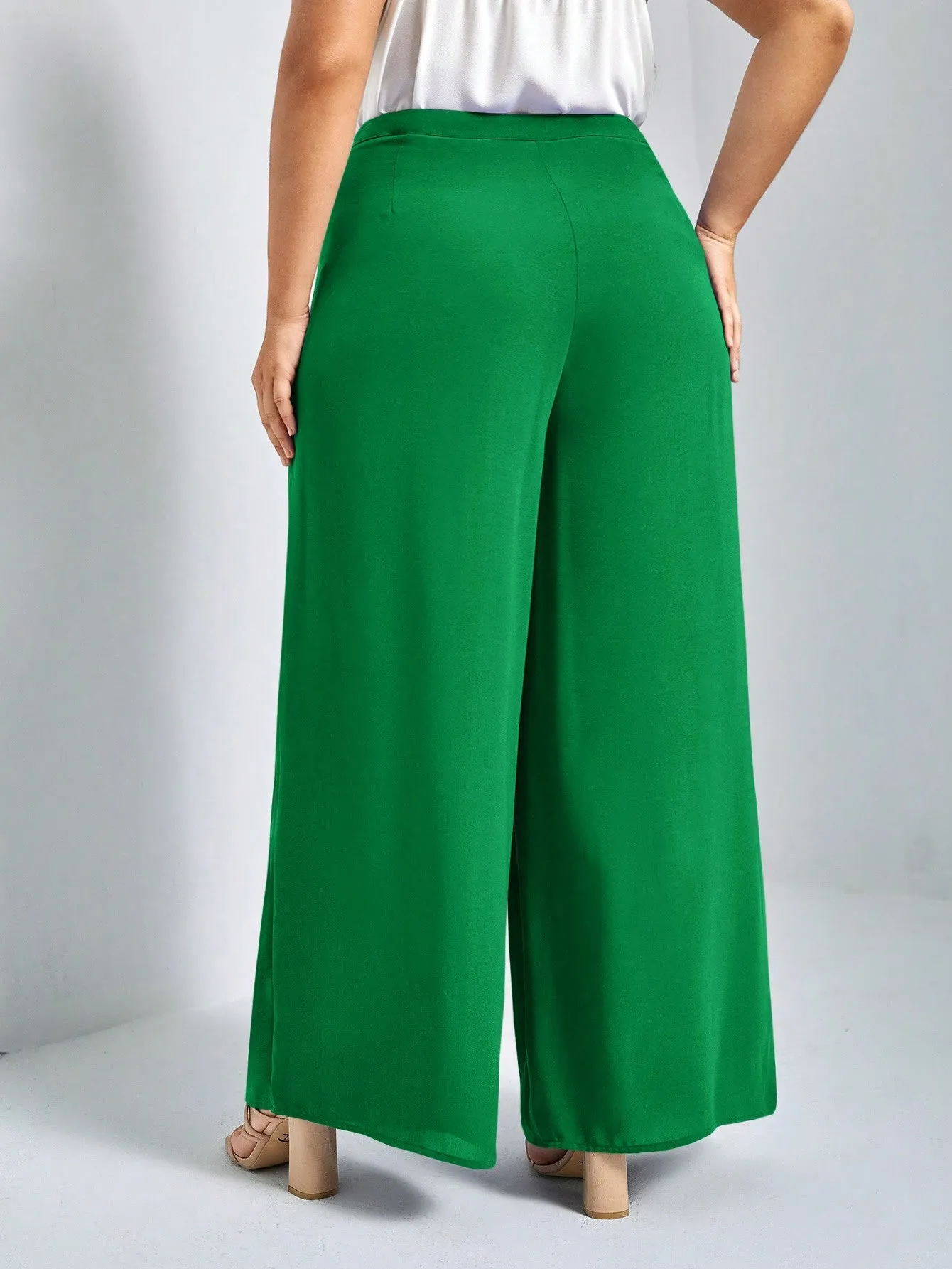 Calça Wide Leg Plissada