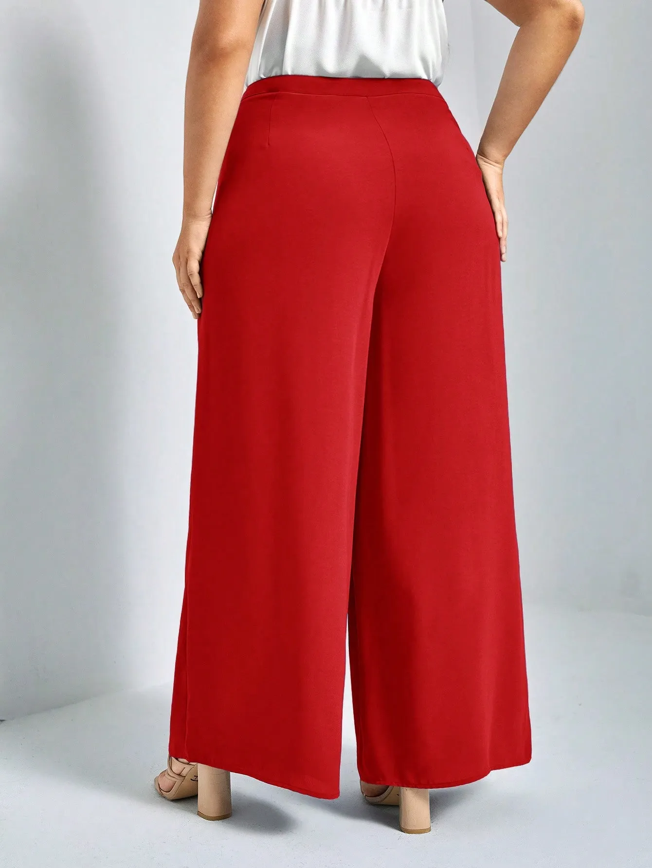 Calça Wide Leg Plissada