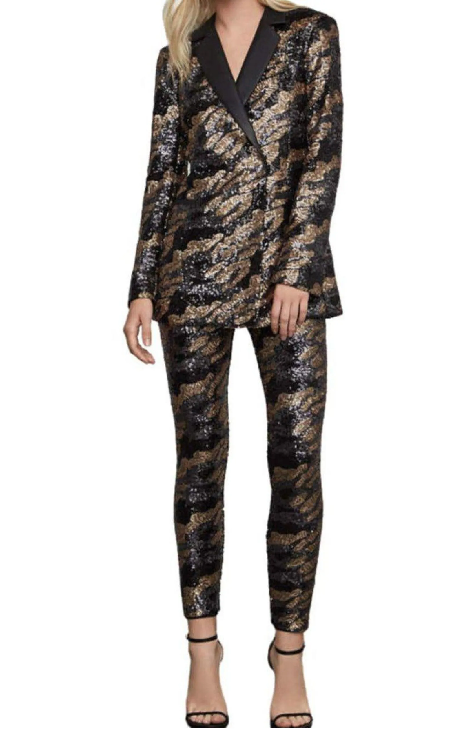 Camo Sequin-Embellished Leggings