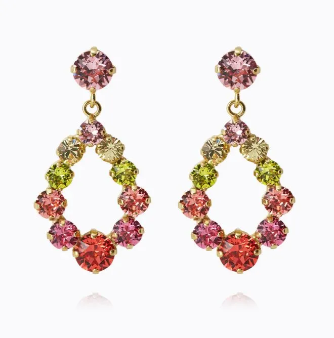 Caroline Svedbom Mini Delia Earrings Gold Tropicana Combo