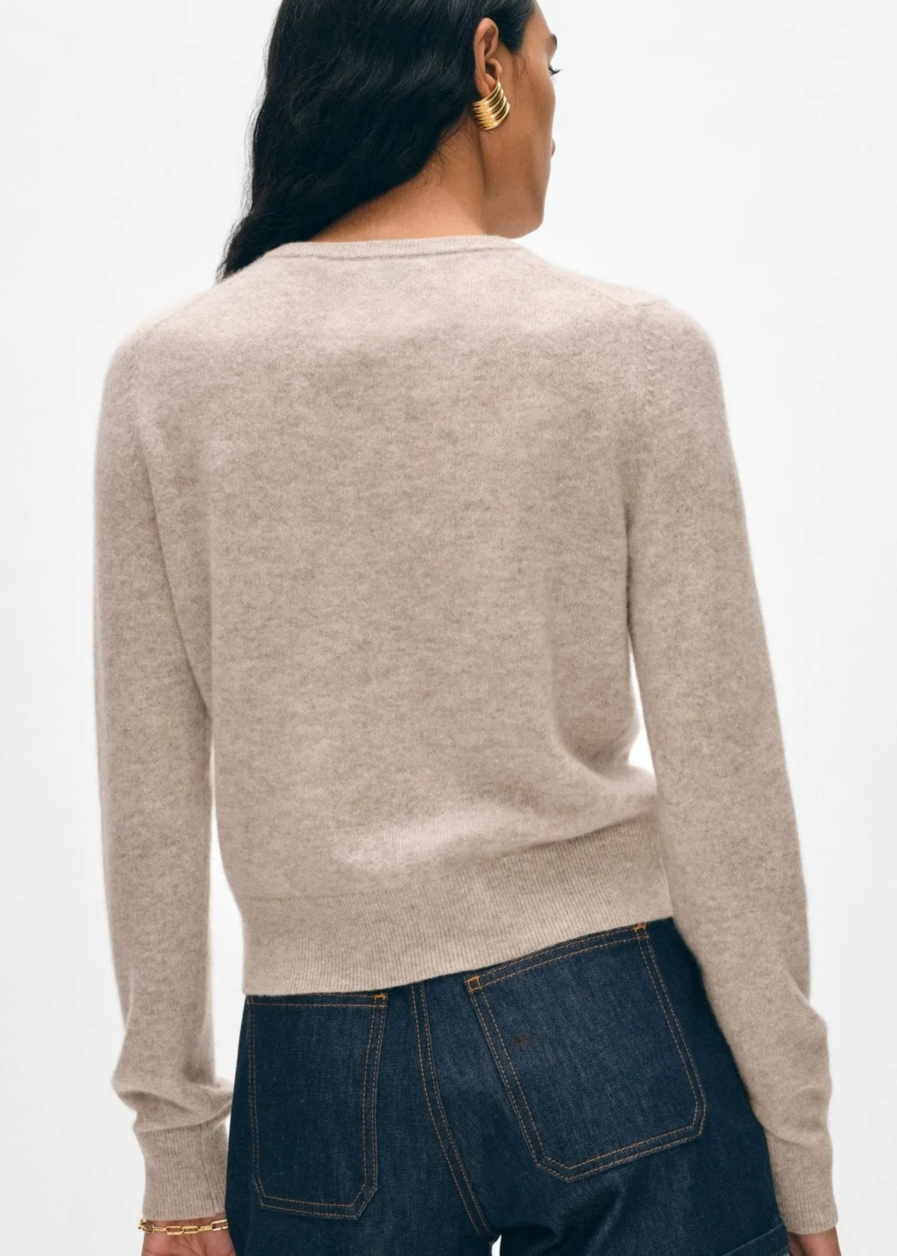 Cashmere Crew Cardigan