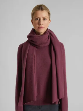 Cashmere scarf "Signature" - wild plum