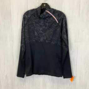 Charcoal Athletic Top Long Sleeve Collar Fabletics, Size Xl