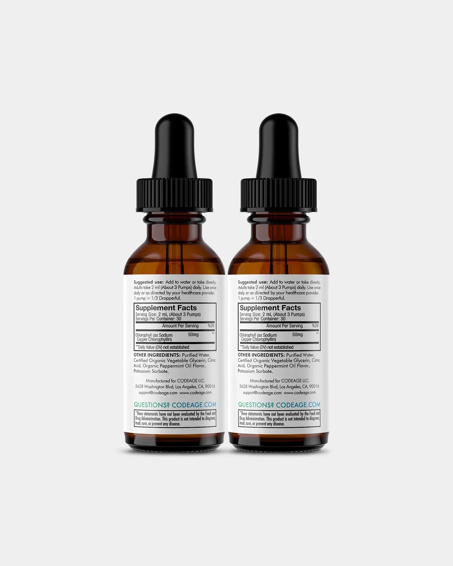 Codeage Vegan Chlorophyll Liquid Drops Supplement