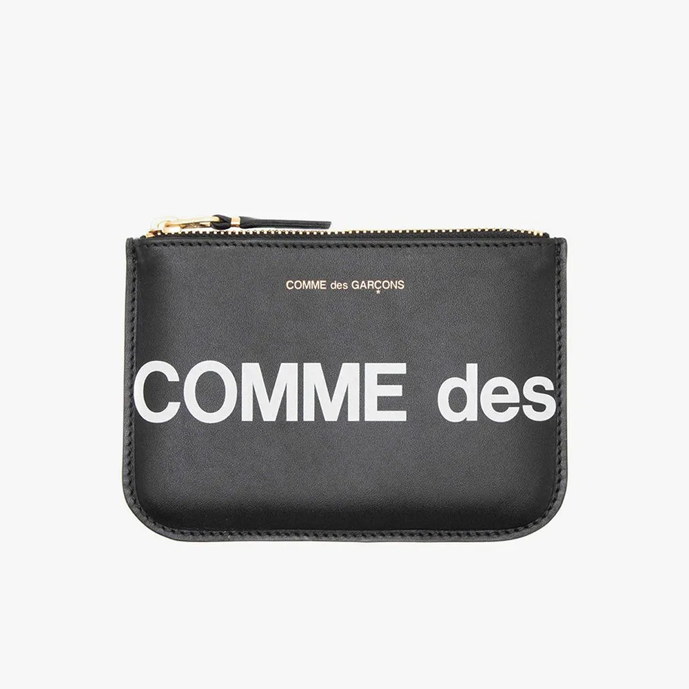 COMME des GARÇONS WALLET Huge Logo Zip Wallet / Black