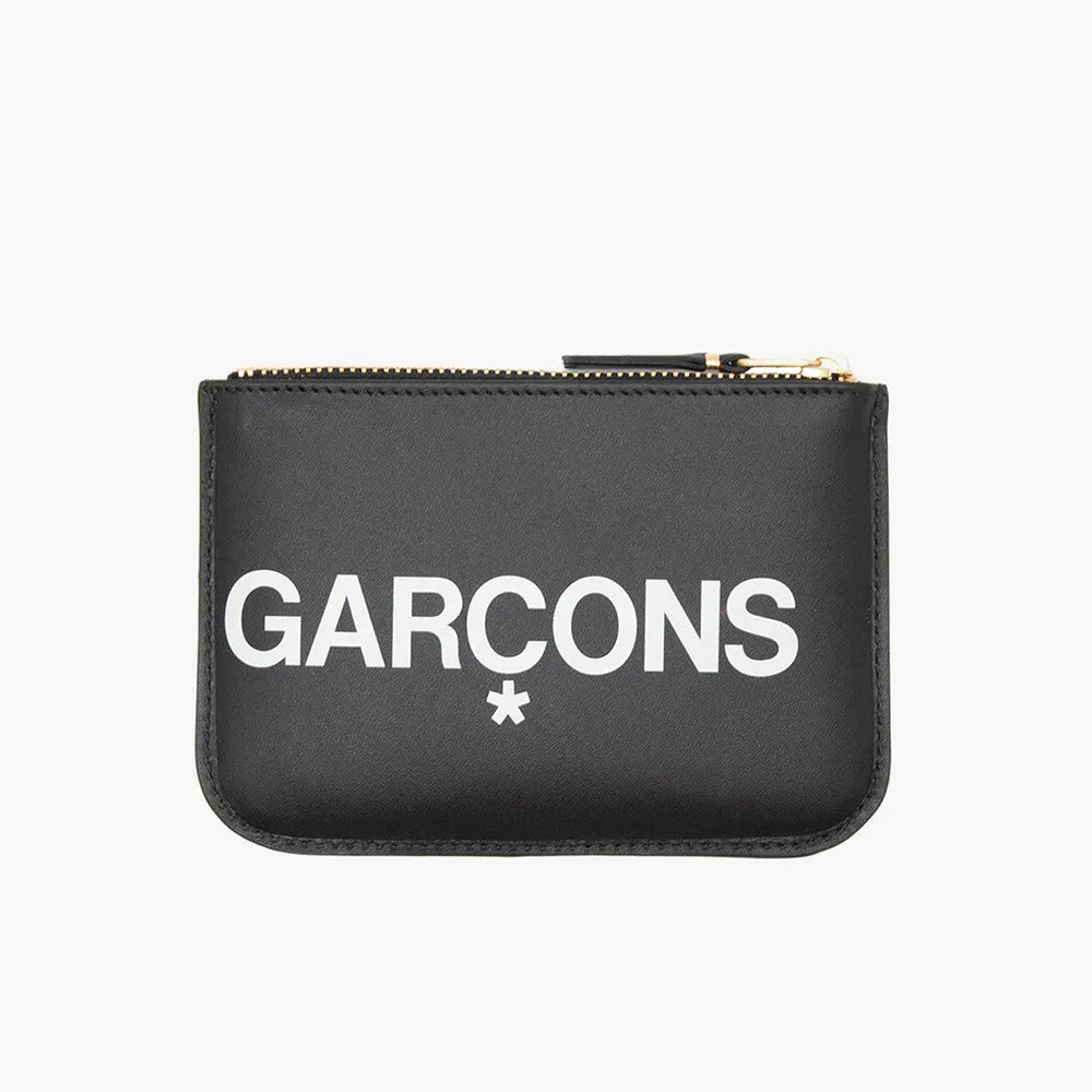 COMME des GARÇONS WALLET Huge Logo Zip Wallet / Black